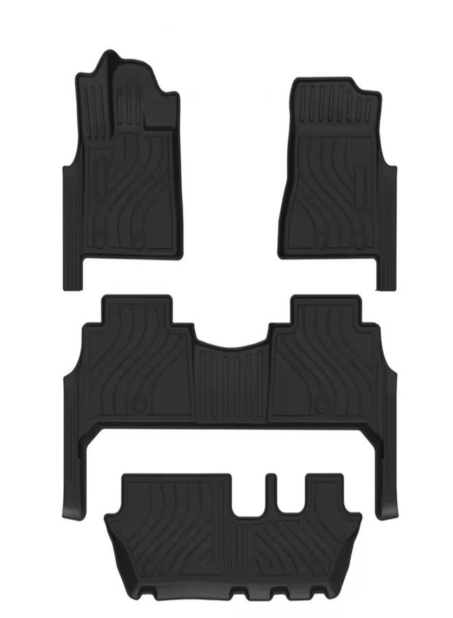 Generic Nissan Patrol Y63 5D Floor Mats, Custom Fit Floor Mat for Patrol Y63, Heavy Duty Mats, Set of 4 Including 3rd Row, Black  - Image 2
