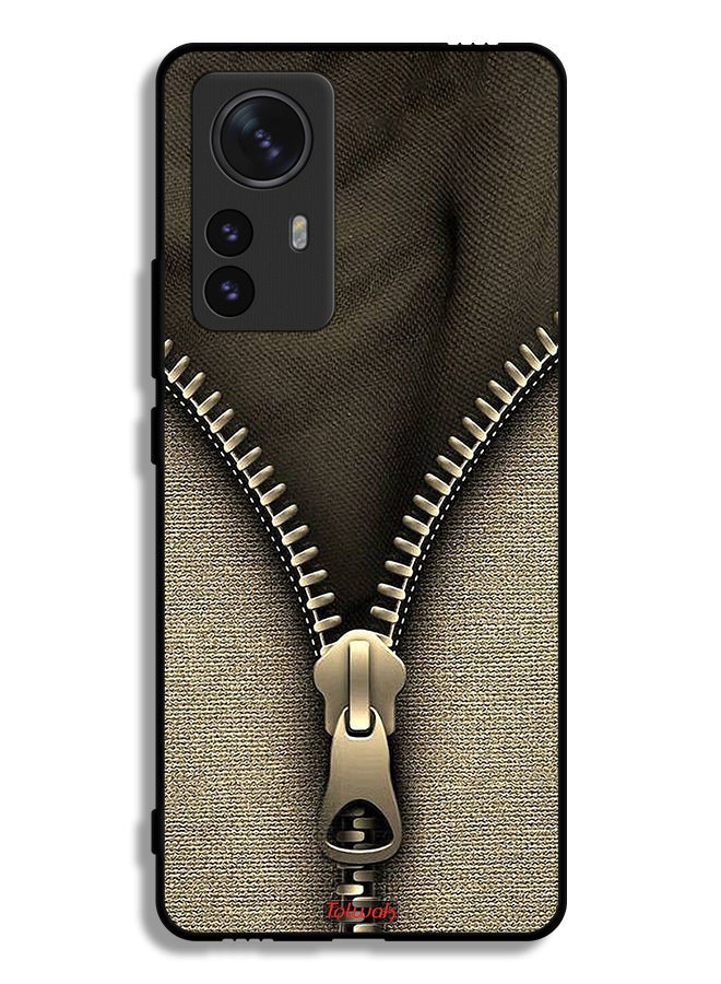 Tolwak Xiaomi 12 Pro Protective Case Cover Zip Pattern - Image 2