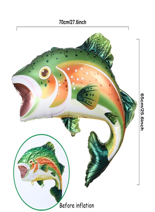 GIHOO Fishing Birthday Party Decorations 155PCS Fishing Balloon Arch Garland Kit with Rainbow Trout Fish Balloon for Ofishally One Fisherman Birthday Fish Themed Baby Shower Party Decoration - Image 4