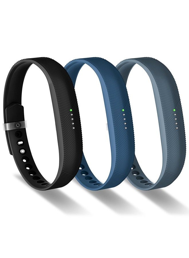 Greeninsync Bands for Fit Bit Flex 2, Replacement for Fitbit Flex 2 Adjustable Sports Fitness Replacement Wristband Strap W/Metal Clasp and Fastener for Fitbit Flex 2 Smart Watch Small (3Pack) - Image 1