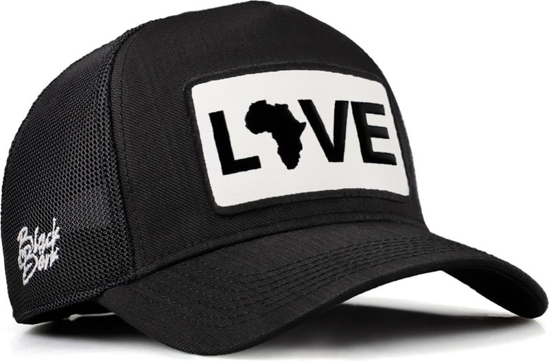 Black Börk Blackbörk V2 Trucker Love - 1 Black Cordura Fabric Hat (Cap) with Code Logo  - Image 1