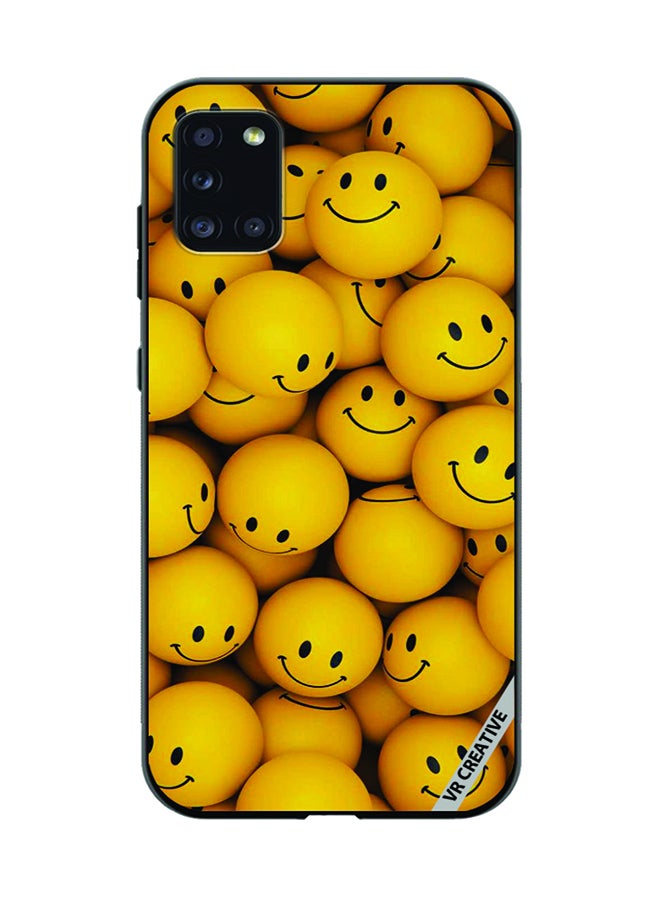 VR CREATIVE Protective Case Cover For Samsung Galaxy A31 Smiley Design Multicolour - Image 1