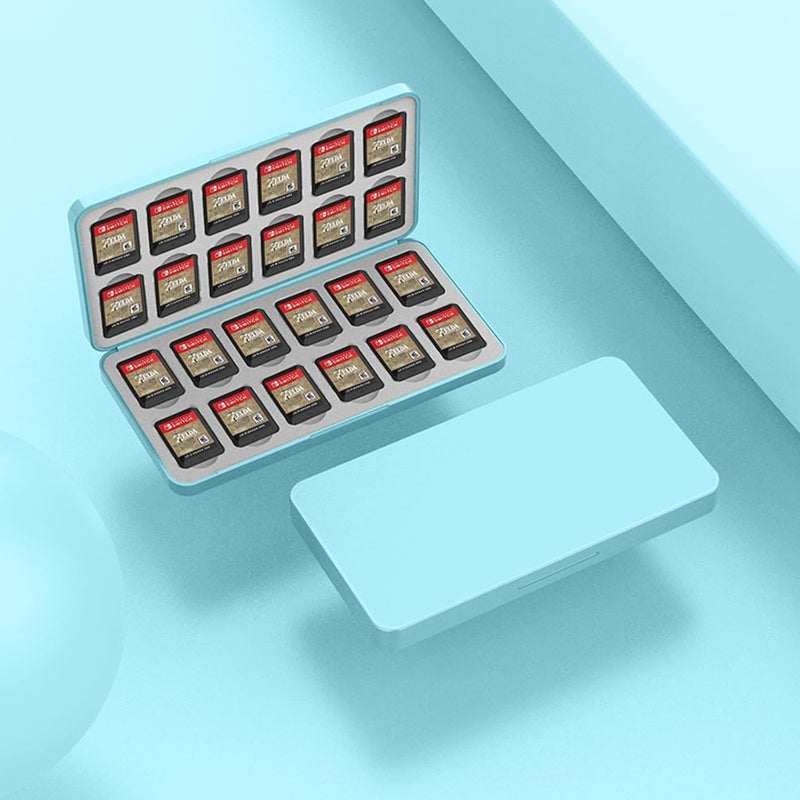 حامل بطاقة ذاكرة متعدد السعات 24 فتحة واقيات خرطوشة الألعاب أغطية آمنة لبطاقات SDTF وMicroSDs حافظة ألعاب وبطاقات SDTF متعددة الأغراض - Image 4