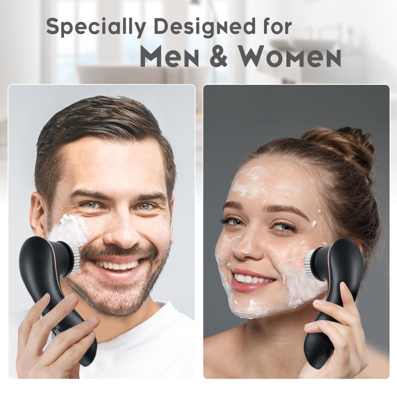 Gaurins Facial Cleansing Brush Face Scrubber Exfoliator Rechargeable IPX7 Waterproof Electric Spin Cleanser Device for Exfoliating, Massaging and Deep Cleansing Removing Blackhead, Face Massaging - Image 2
