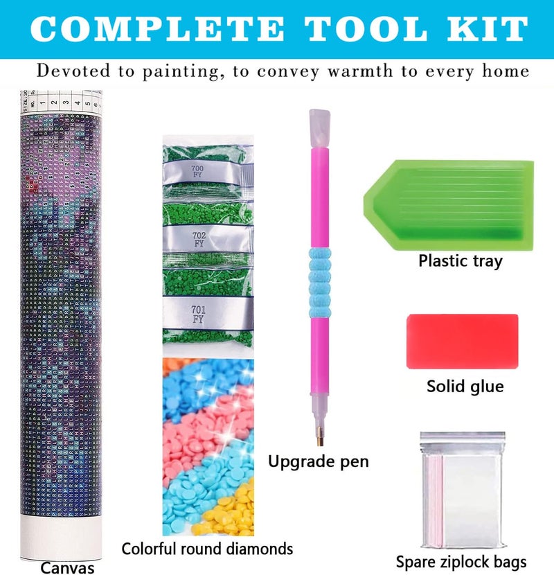 Meothan 5D Diamond Painting Kits for Adults Beginners Dragon Diamond Art Kits for Adoults DIY Full Round Paint with Diamond Art Dots Crystal Dragon Gem Art Painting Crafts Kits 11.8x15.7inch - Image 5