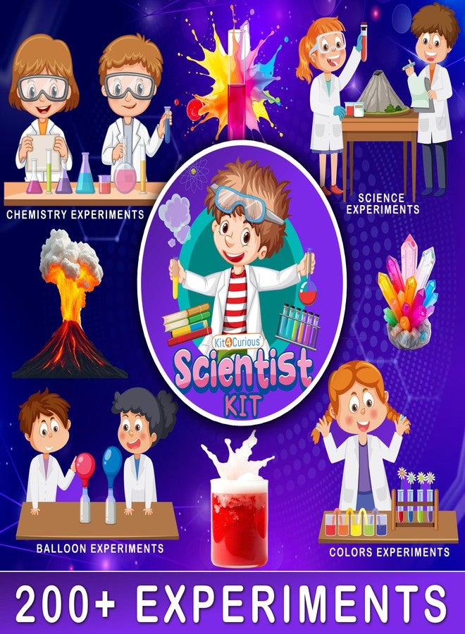 كيت 4 كيوريس مجموعة تجارب علمية للأطفال من Kit4Curious تضم أكثر من 200 تجربة - مجموعة تعليمية في الكيمياء والعلوم والتكنولوجيا والهندسة والرياضيات | هدية عيد ميلاد رائعة للأولاد والبنات من 6 إلى 14 عامًا | صندوق أنشطة تعليمية ومشاريع مدرسية - Image 2