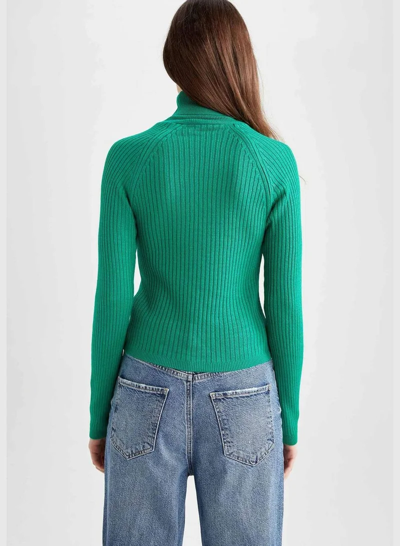 DeFacto Woman Turtle Neck Long Sleeve Tricot Pullover