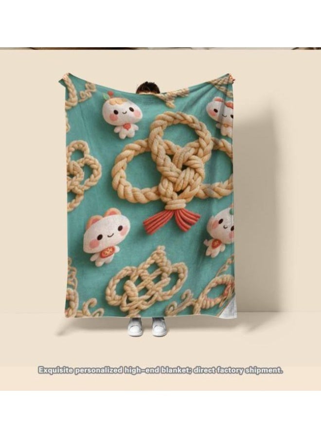 general Baby and children's cartoon flannel thin blanket (warm and comfortable, suitable for sleep, game use) 70cm*100cm - Image 2