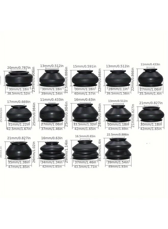 28pcs Ball Joint Boot Suspension Steering Dust Cover Track Tie Rod Linkage Kit - Image 3