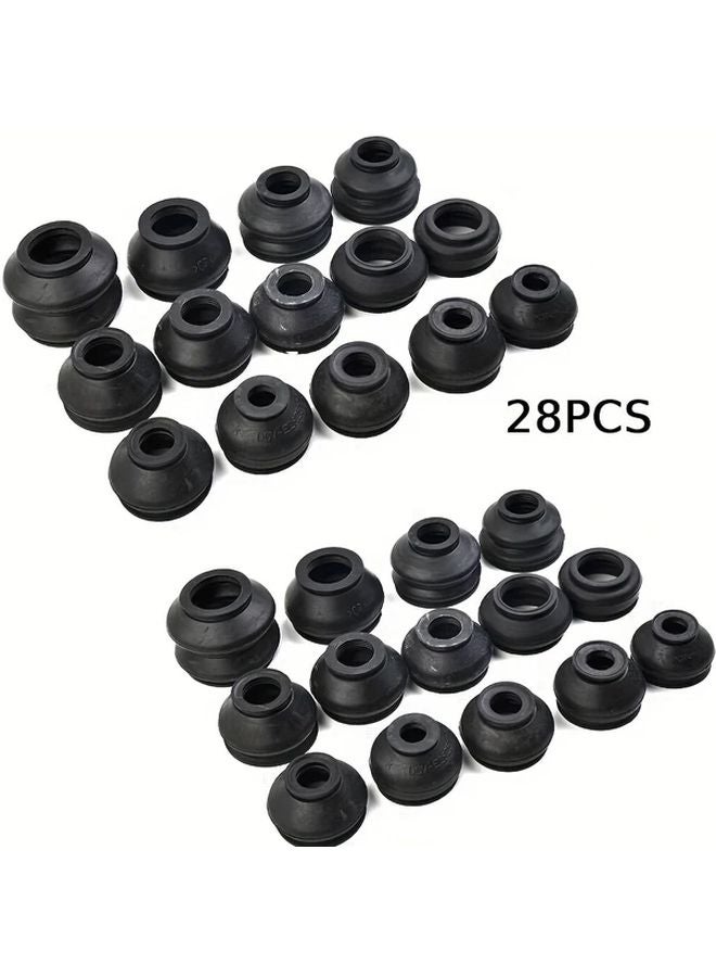 28pcs Ball Joint Boot Suspension Steering Dust Cover Track Tie Rod Linkage Kit - Image 2