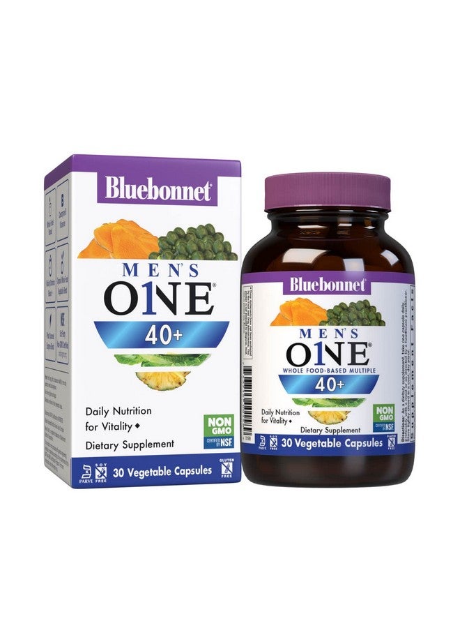 Bluebonnet Nutrition Mensone 40+ Whole Foodbased Multiple Men Multivitamin For Men 40+ Soyfree Nongmo Gluten Free Kosher 30 Vegetable Capsules 30 Servings - Image 2