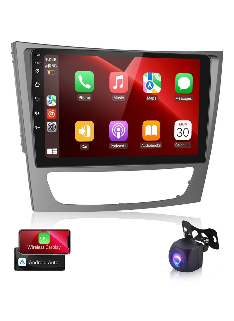 SHEZA STAR Android Car Stereo for Mercedes Benz E-Class W211 E200 CLS 2002 To 2010 1GB RAM 32GB ROM Mirror-Link Wi-Fi BT, GPS Nav, 9 Inch IPS Touch Screen with AHD Backup Camera  - Image 1