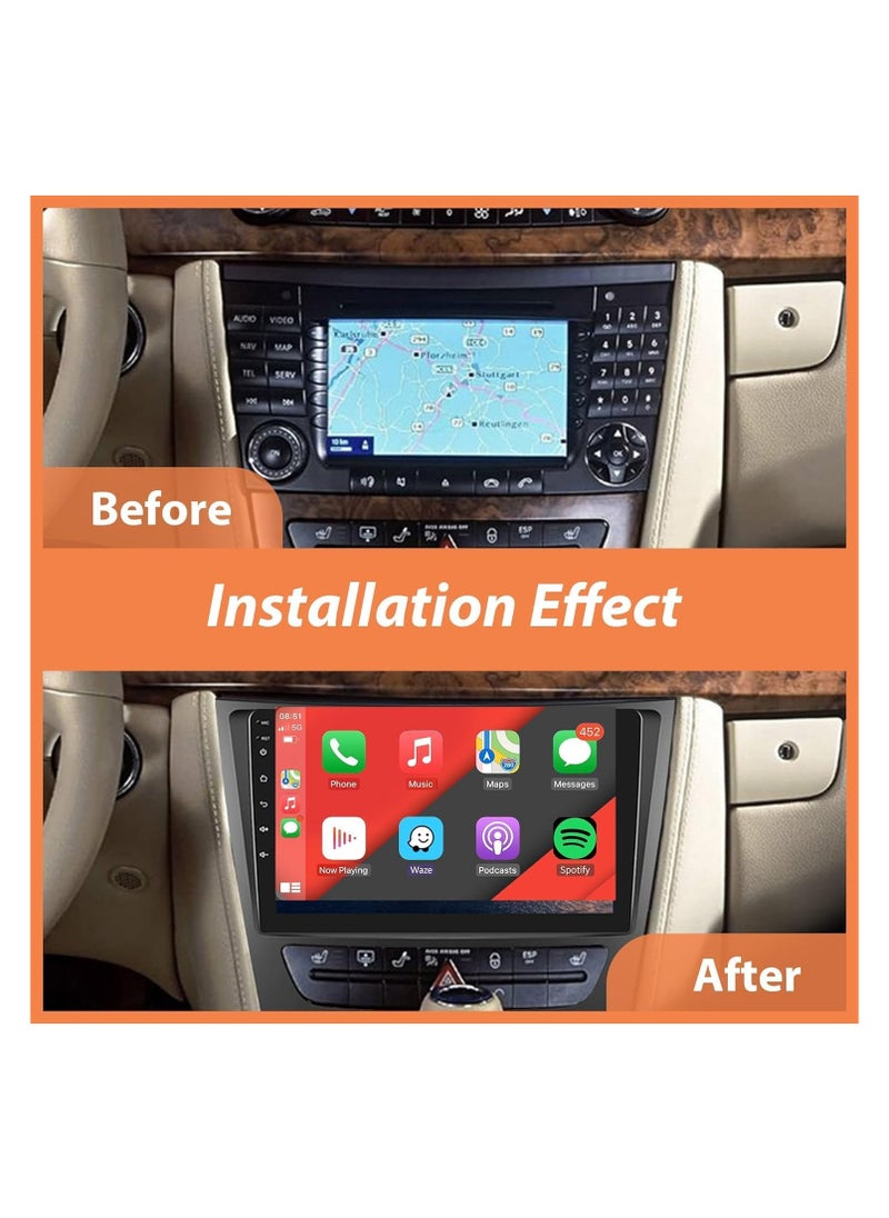SHEZA STAR Android Car Stereo for Mercedes Benz E-Class W211 E200 CLS 2002 To 2010 1GB RAM 32GB ROM Mirror-Link Wi-Fi BT, GPS Nav, 9 Inch IPS Touch Screen with AHD Backup Camera  - Image 3