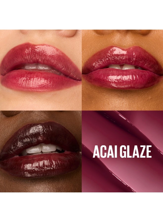 Maybelline New York Lifter Glaze Oil Balm, Hydrating Oil Balm With Hyaluronic Acid, Up to 24H Hydration, Acai Glaze 008 - Image 5