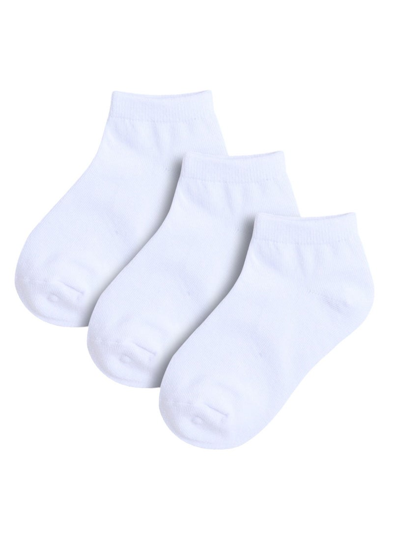 victor and jane PACK OF 3 PLAIN ANKLE LENGTH SCHOOL SOCKS - Image 1