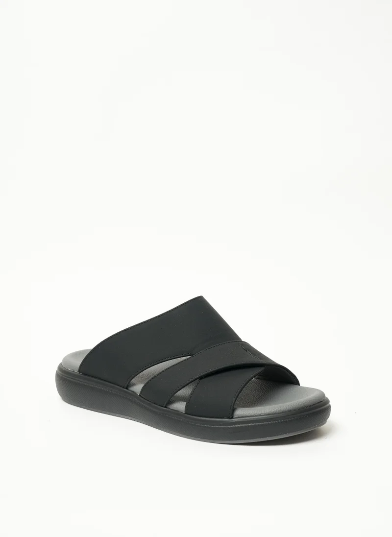 جيومني صندل عربي تقليدي للرجال - تصميم مريح من الجلد سهل الارتداء - مثالي للارتداء اليومي والمناسبات - زيتوني