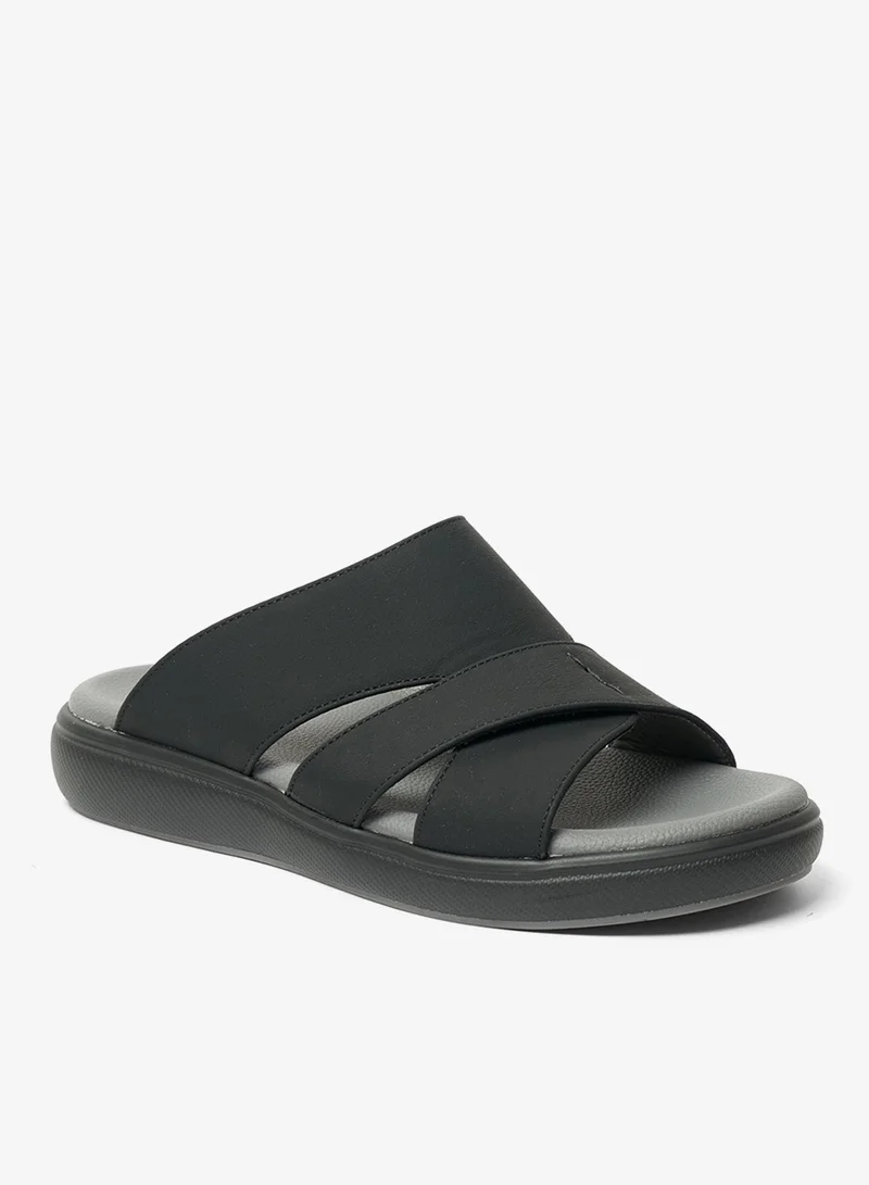 جيومني صندل عربي تقليدي للرجال - تصميم مريح من الجلد سهل الارتداء - مثالي للارتداء اليومي والمناسبات - زيتوني