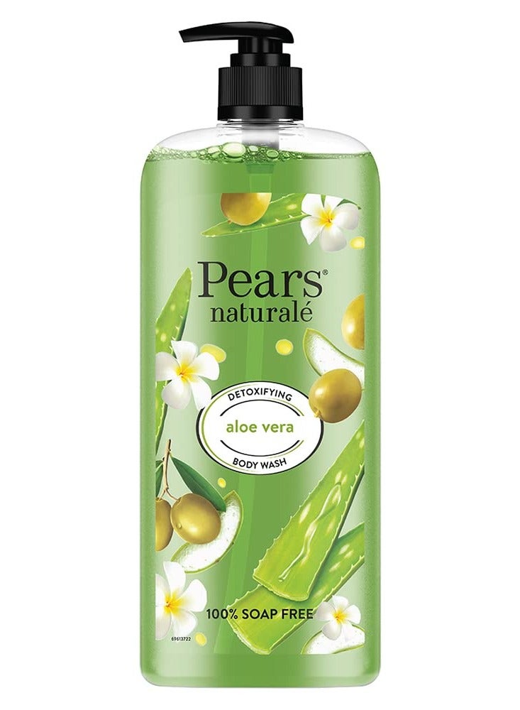 Pears Naturale Detoxifying Aloevera Bodywash, With Olive Oil & Aloe Vera, Paraben Free, Soap Free, Eco Friendly, Dermatologically Tested, 750 ml - Image 1
