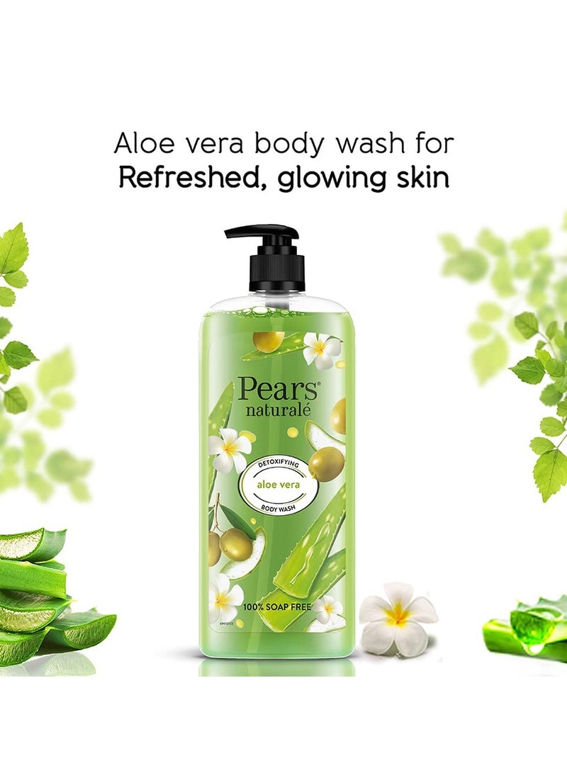 Pears Naturale Detoxifying Aloevera Bodywash, With Olive Oil & Aloe Vera, Paraben Free, Soap Free, Eco Friendly, Dermatologically Tested, 750 ml - Image 2