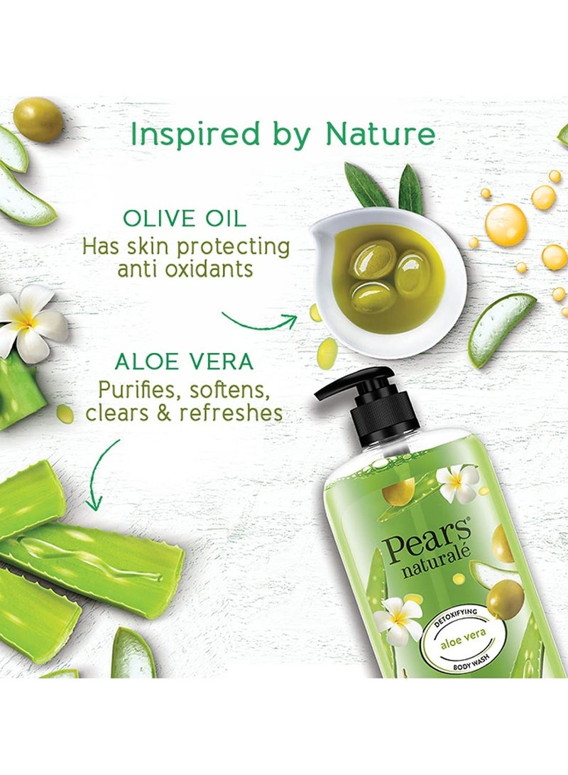 Pears Naturale Detoxifying Aloevera Bodywash, With Olive Oil & Aloe Vera, Paraben Free, Soap Free, Eco Friendly, Dermatologically Tested, 750 ml - Image 3
