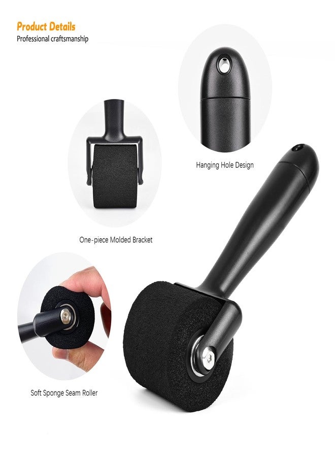 إيهدس بكرة خياطة إسفنجية من EHDIS، قطعتان من بكرات الطلاء، أداة بكرة طلاء صغيرة، بكرة عجلة من الفينيل لطلاء الجدران، ولفائف السيارات، وتلوين الأفلام أو ورق الحائط، والطباعة، والحبر، وأداة بكرة الختم - Image 5