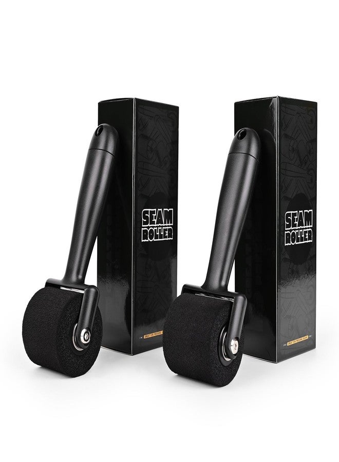 إيهدس بكرة خياطة إسفنجية من EHDIS، قطعتان من بكرات الطلاء، أداة بكرة طلاء صغيرة، بكرة عجلة من الفينيل لطلاء الجدران، ولفائف السيارات، وتلوين الأفلام أو ورق الحائط، والطباعة، والحبر، وأداة بكرة الختم - Image 1