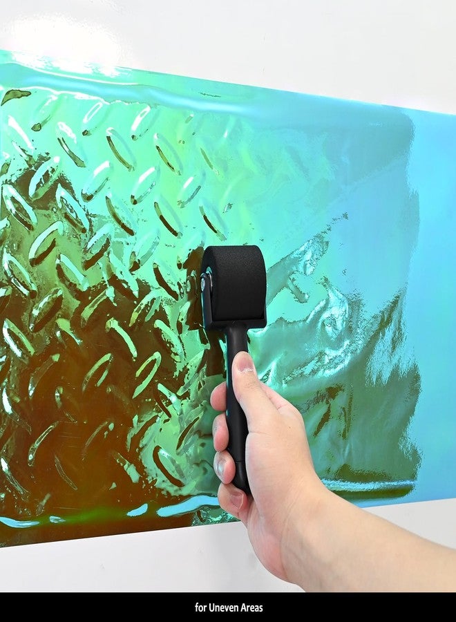 إيهدس بكرة خياطة إسفنجية من EHDIS، قطعتان من بكرات الطلاء، أداة بكرة طلاء صغيرة، بكرة عجلة من الفينيل لطلاء الجدران، ولفائف السيارات، وتلوين الأفلام أو ورق الحائط، والطباعة، والحبر، وأداة بكرة الختم - Image 3