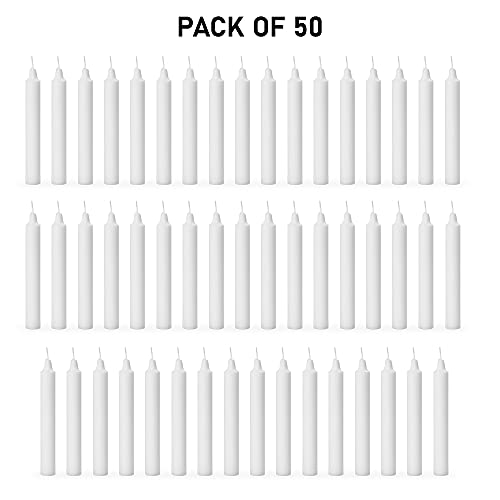 AURA DECOR AuraDecor Pack of 50 Stick Candles || Especially Meant for Healing, Chakras, Ritual Candles, Decoration, Lighting, Home Decor || Burning Time 3 to 4 Hours Each (White) - Image 5