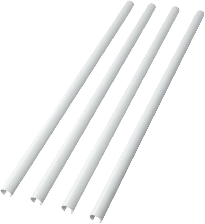 أغطية أنابيب المشعات البيضاء القابلة للتعديل 500 مم، 4 قطع، لا تتطلب إزالة الأنابيب - Image 2