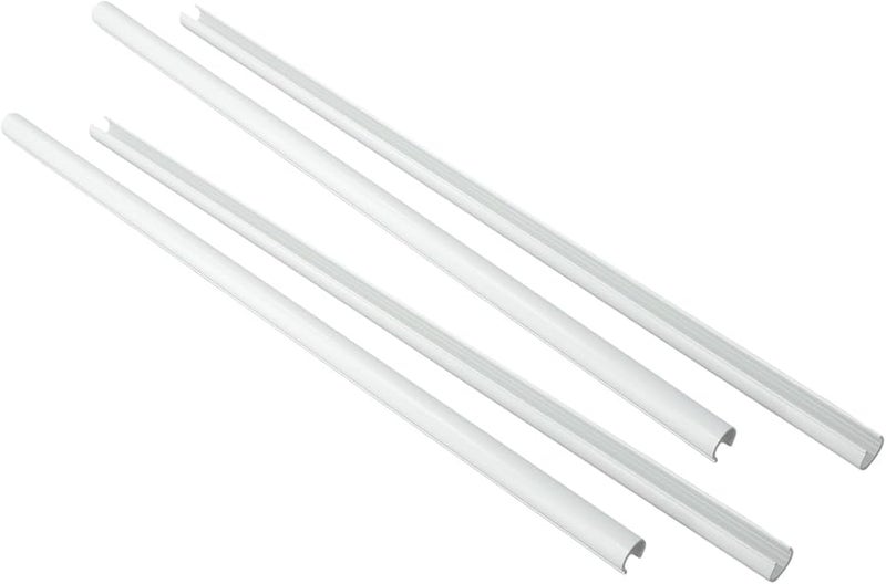 أغطية أنابيب المشعات البيضاء القابلة للتعديل 500 مم، 4 قطع، لا تتطلب إزالة الأنابيب - Image 3