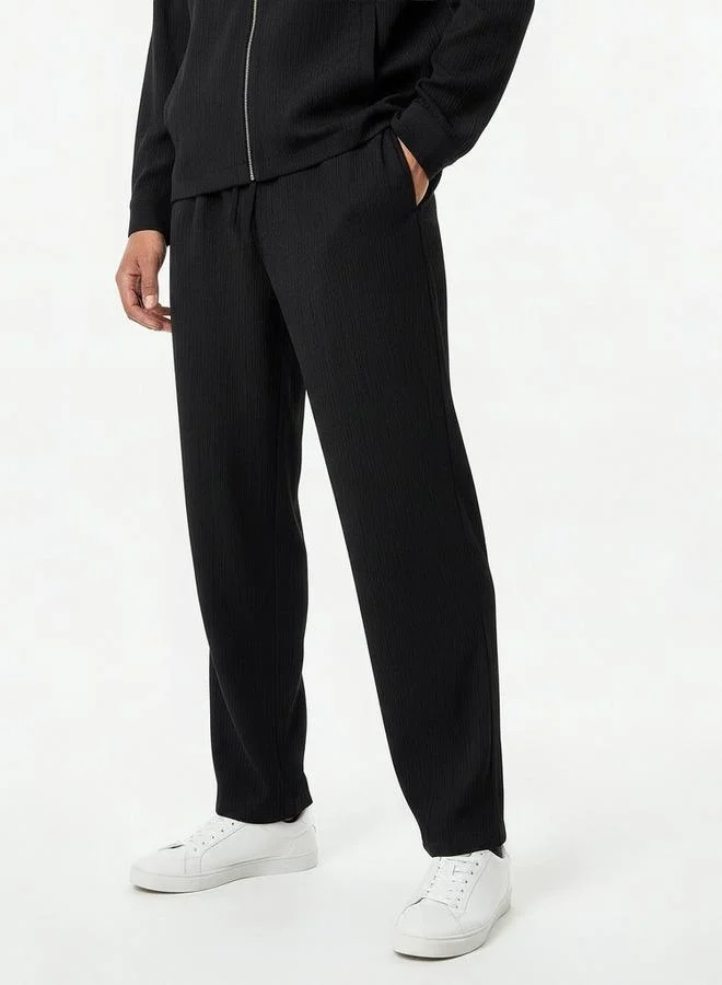 Iconic BLACK Crinckle Coord Set Trouser for Men | Best Price UAE