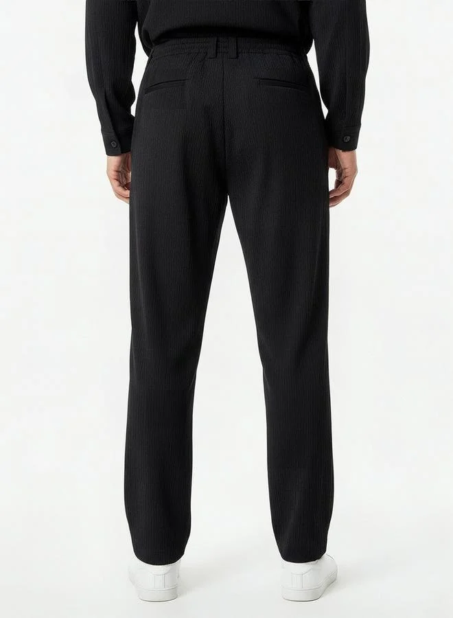 Iconic BLACK Crinckle Coord Set Trouser for Men | Best Price UAE