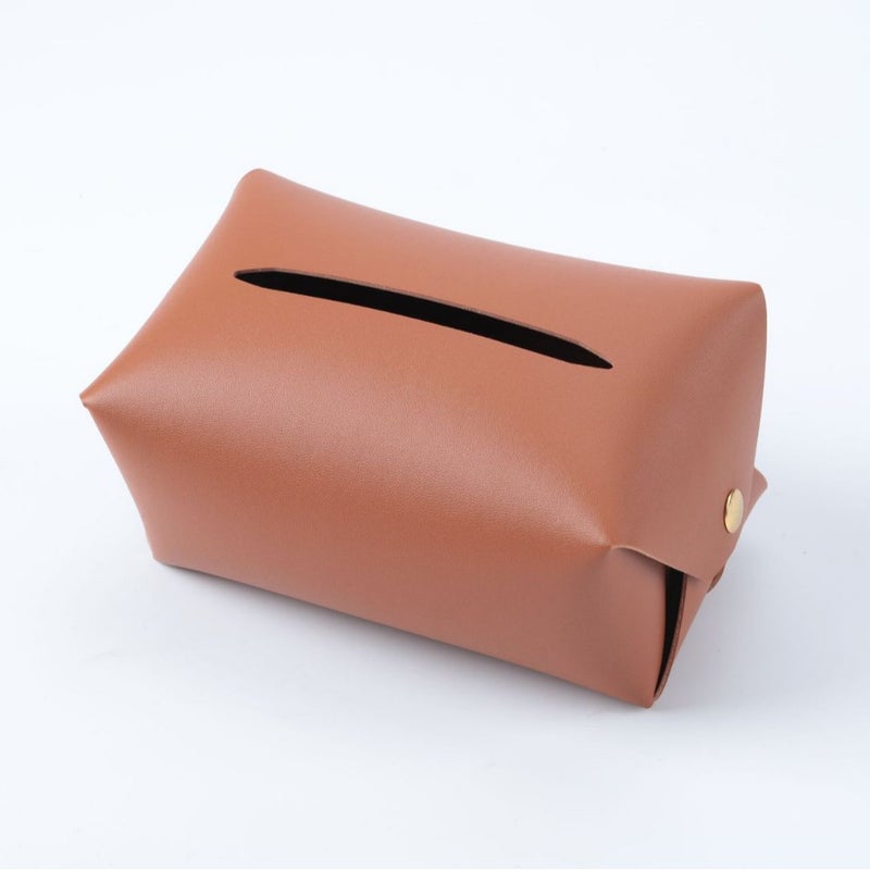 Generic Modern ins leather tissue box living room car home toilet toilet waterproof simple paper box wholesale Brown 