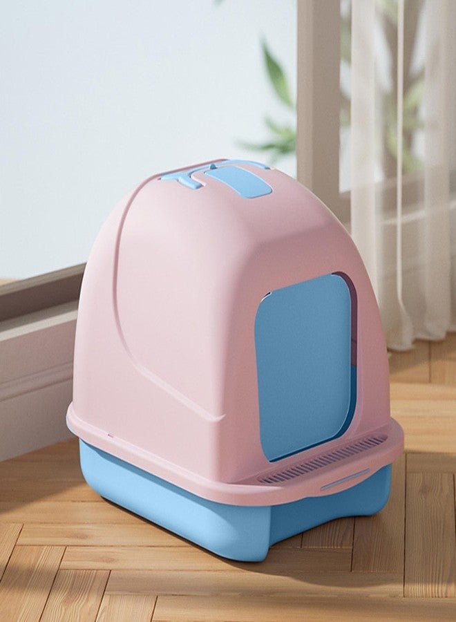 PAPABA Enclosed Cat Litter Box with Lid - Large Odor Control Litter Pan with Scoop, Splash Proof & Dust Prevention Design, Spacious Interior for All Cats White - Image 5