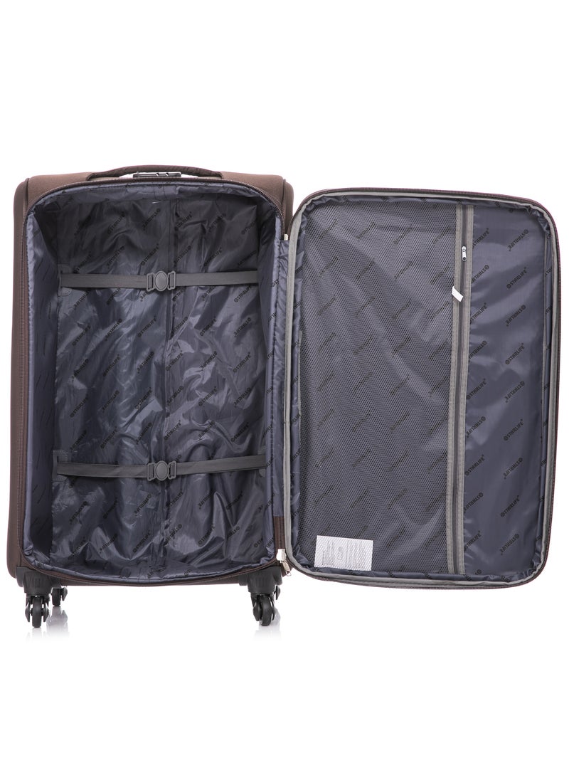 STARLIFE - 4 Piece Softside 4 Wheels Trolley Luggage Set With Number Lock 20,24,28,32 Inches - Image 1