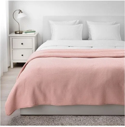 Ikea Double Bedspread, pink Meridyendukkan 230X250 cm 100% Cotton Bedspread