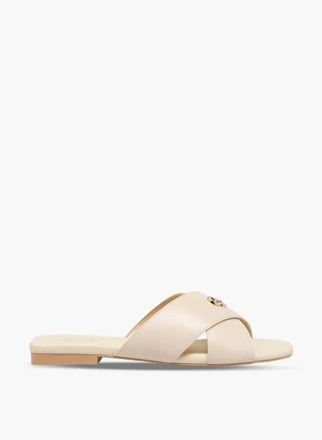 سيليست Women Cross Strap Slide Sandals