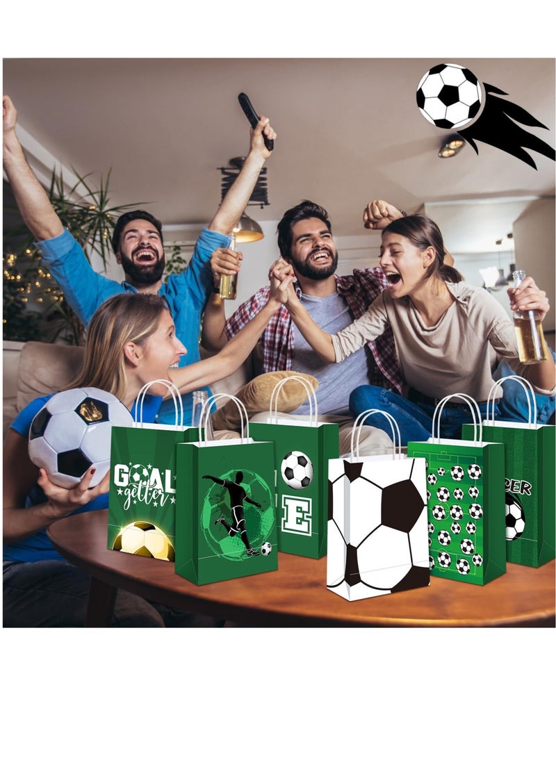 أكياس ورقية لحفلات كرة القدم وحفلات عيد الميلاد للأطفال والبالغين تحتوي على شكل الكرة وهدايا للحلويات - Image 4