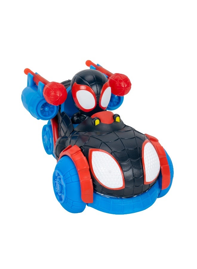 MARVEL سيارة سبايدي وأصدقائه ويب دارت زومر - دوران | مارفل | سبايدرمان | سيارة لعبة | سيارة قابلة للجمع | ألعاب تشجيع اللعب الخيالي وتطوير المهارات الحركية | هدية للأطفال والرضع - Image 2