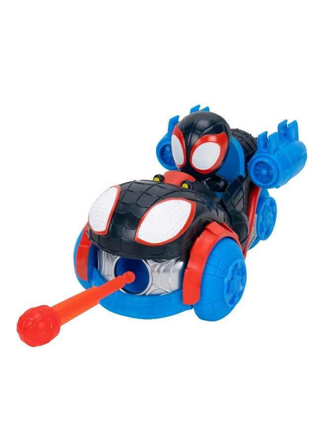 MARVEL سيارة سبايدي وأصدقائه ويب دارت زومر - دوران | مارفل | سبايدرمان | سيارة لعبة | سيارة قابلة للجمع | ألعاب تشجيع اللعب الخيالي وتطوير المهارات الحركية | هدية للأطفال والرضع - Image 3