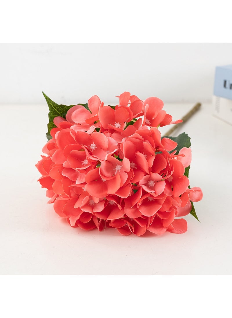 Arabest 1 x 5 pcs Artificial Hydrangea Bouquets Wedding Decor Bella-Deep Powder 