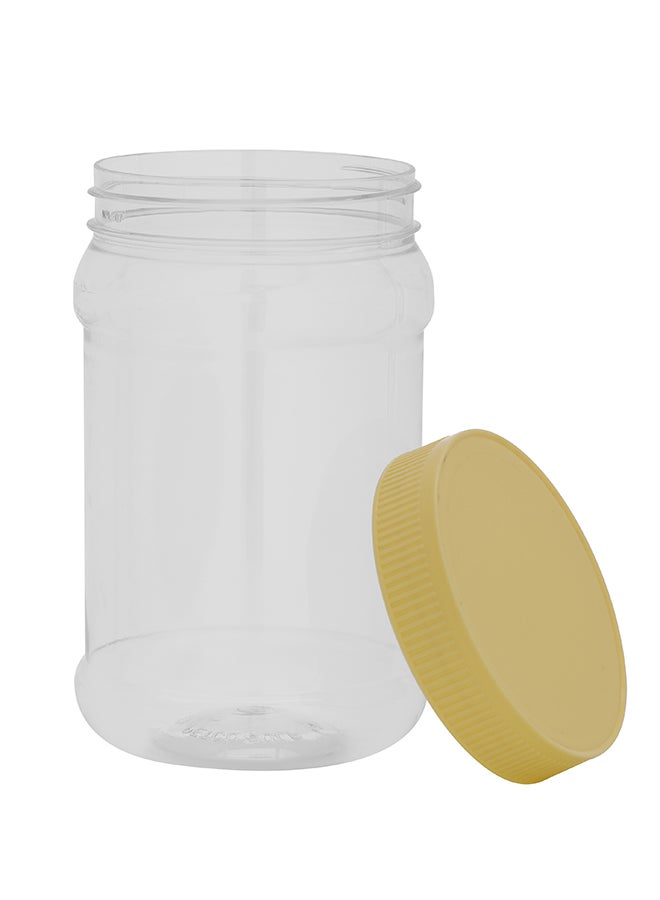 Royalford Round Air-Tight PET Jar, 1000ml Plastic Container, RF11097 Keeps Your Food Fresh Portable and Lightweight Healthier Choice BPA and Odour Free Leak-Proof Assorted Color Caps - Image 3