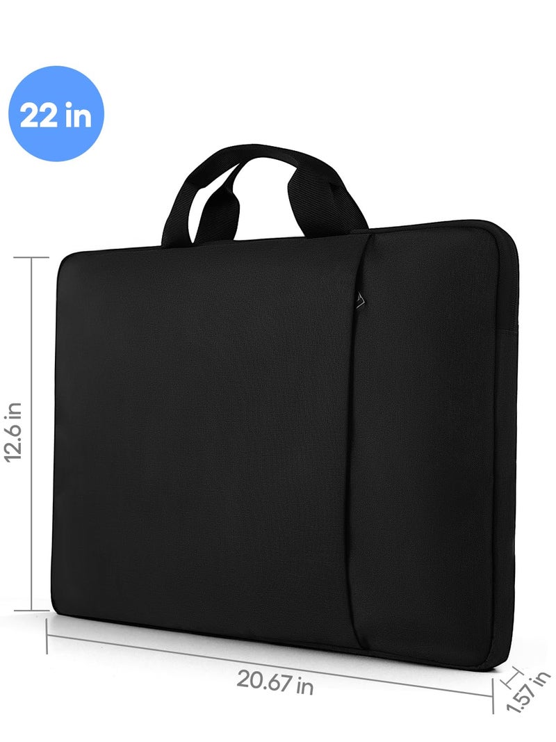 UPERFECT 22-Inch Laptop Sleeve for Slim Monitors/Laptops Up to 21.5” – Waterproof, Shockproof Bag with Side Pockets & Handle – Not Compatible with Wide-Bezel Devices - Image 2