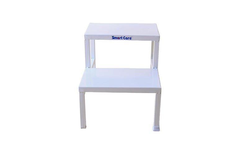 SMARTCARE Heavy Gauge MS PC Stool Bed Side SingleDouble Foot Step with Rubber Coating Top Medical Furniture for HospitalClinic  - Image 2