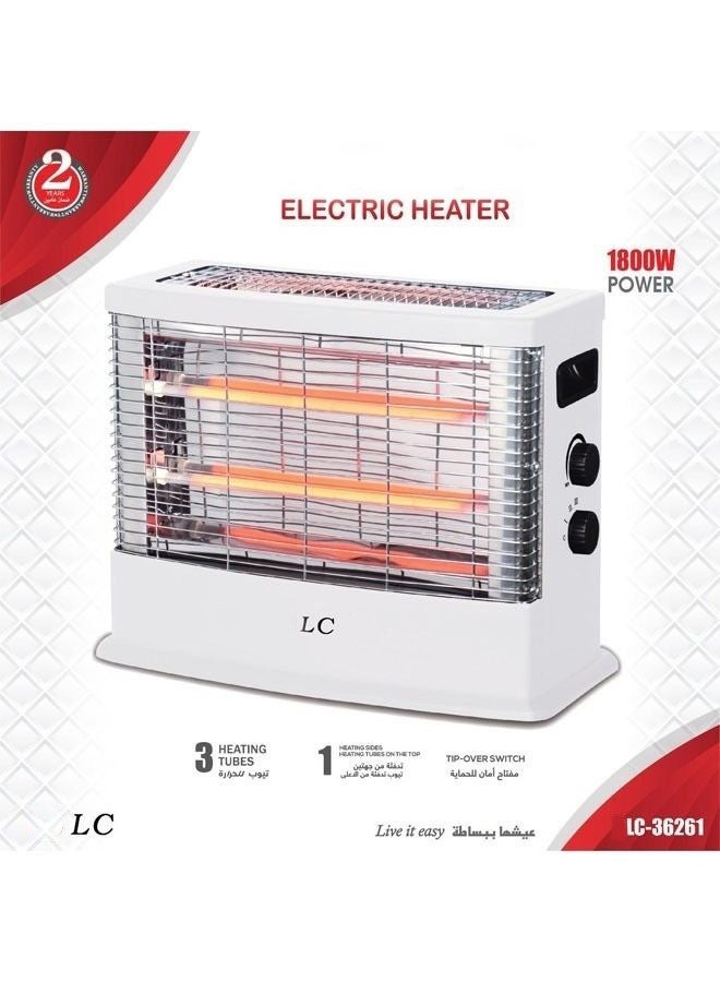 LC Electric Heater with 3 Heating Tubes and Adjustable Power Levels - Image 2