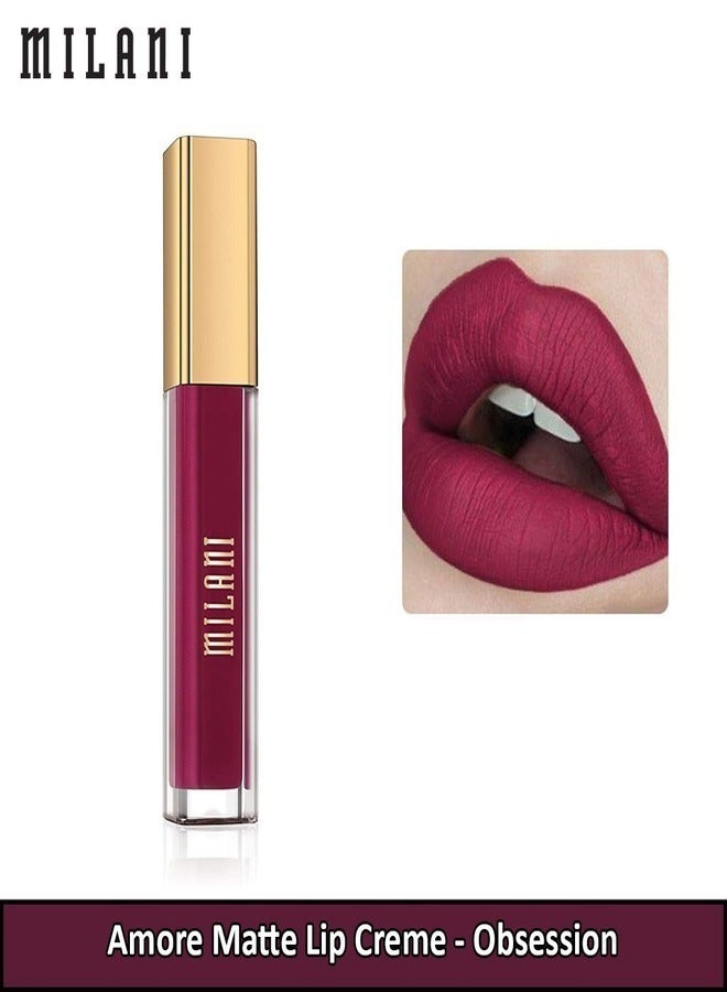 Milani Amore Matte Lip Crème, Shade Obsession 18, 6g - Long-Lasting, Full Coverage Matte Liquid Lipstick - Image 4