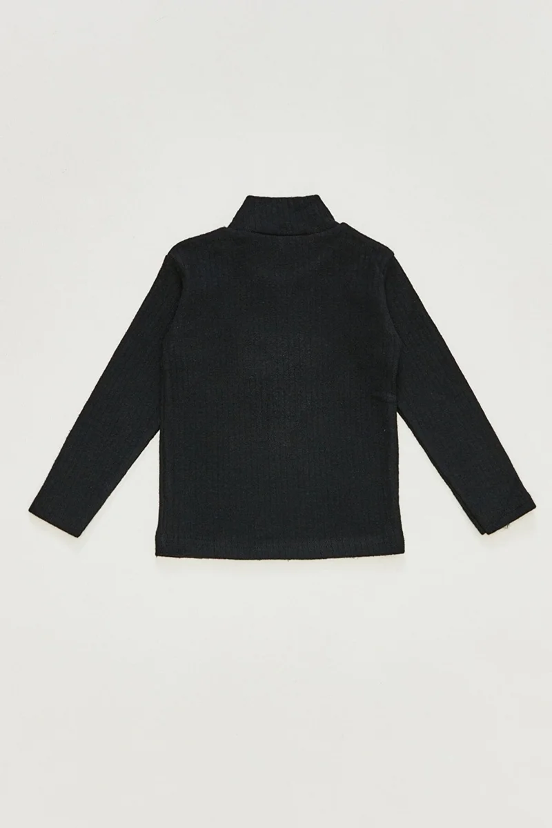 بدز ديري BDZ Leather Unisex Cotton Lined Half Turtleneck Black Body