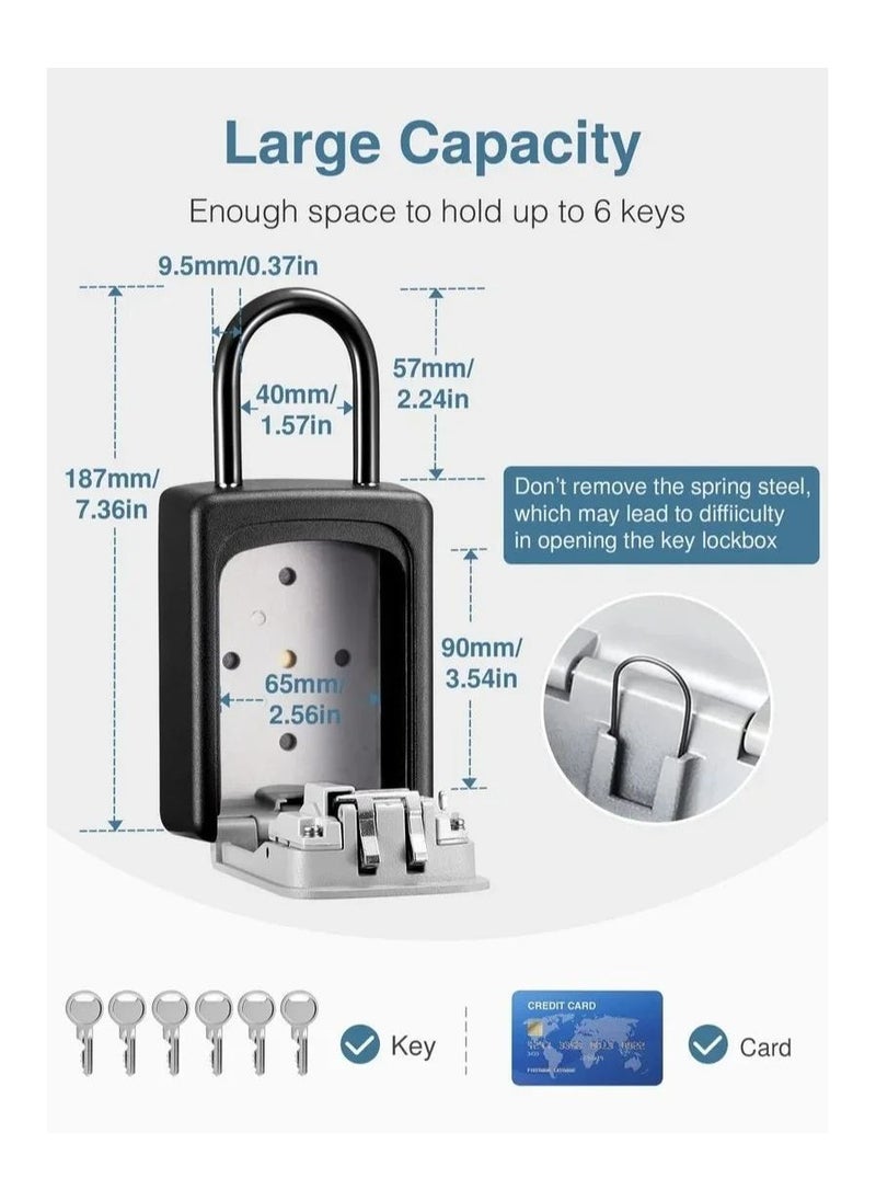In Air - Key Lock Box Portable No installation Resettable Code Waterproof Combination Lock Box - Image 1