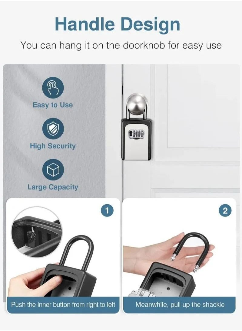 In Air - Key Lock Box Portable No installation Resettable Code Waterproof Combination Lock Box - Image 1