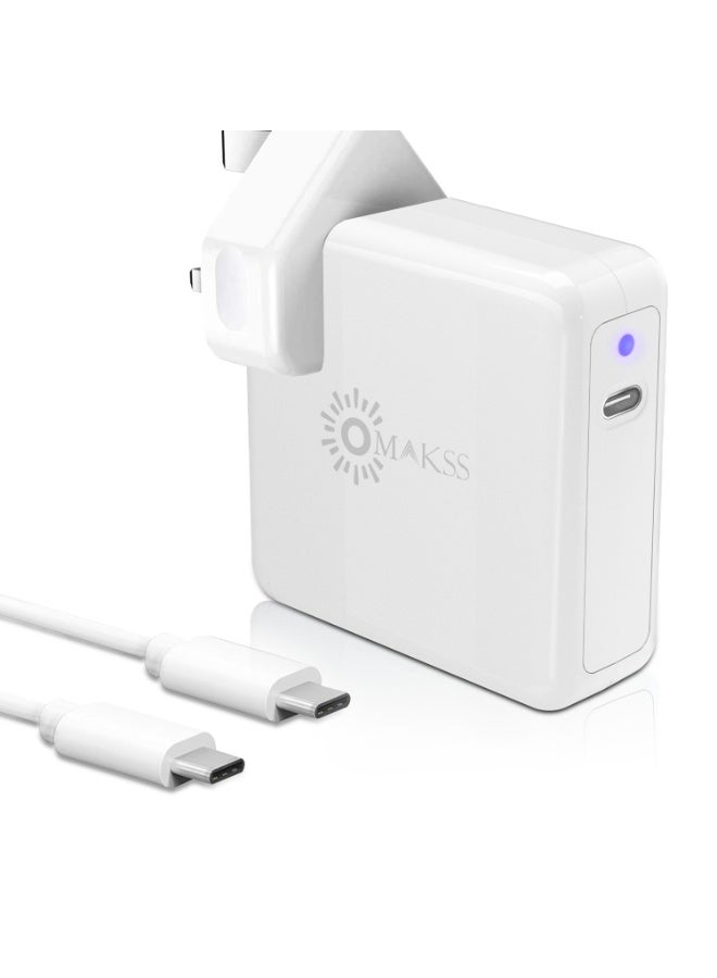 OMAKSS 96W Type C Macbook Pro-Air Fast Replacement Charger, Power Adapter Compatible with 13, 14, 15, 16 Inch 2016/17/18/19/20 Model Laptops, Tabs & Smartphones, Thunderbolt Charger with 6ft USB C Cable - Image 2